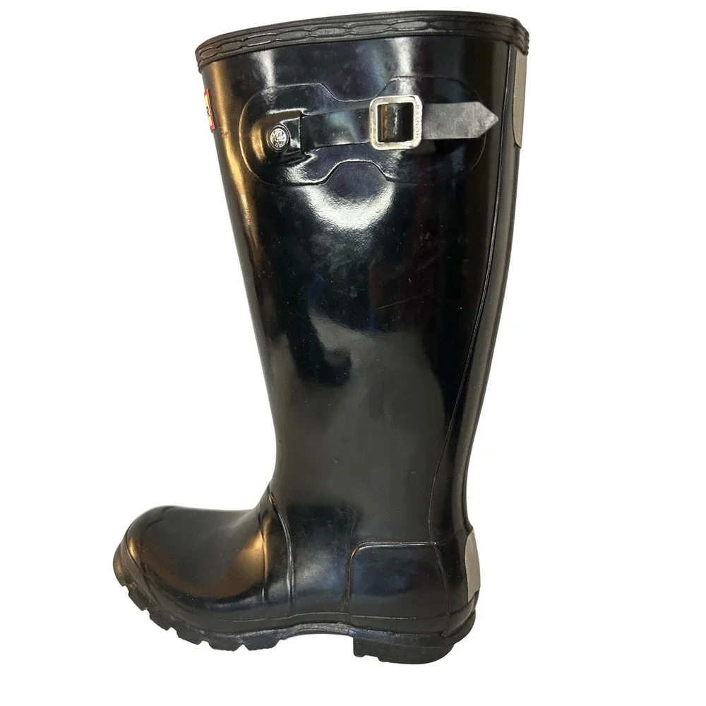 Hunter Original Kids Gloss‎ Black Rain Boots Size US 5/6 UK 4 EU 37